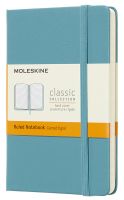 Записная книжка в линейку Moleskine "Classic" Pocket 9х14 см 192 стр., обложка голубая