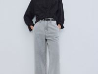 Свободная блузка из лиоцелла, Черный