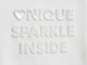 Лонгслив с вышивкой для девочек, Белый