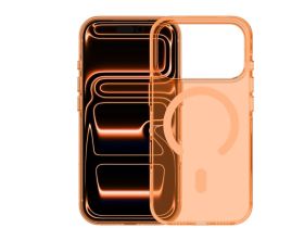 Чехол-накладка Kzdoo Iceguard Magsafe для iPhone 17 Pro Max пластиковый (прозрачно-оранжевый)