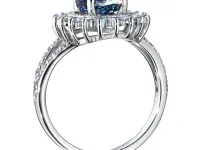 Кольцо из белого золота с сапфиром э4758кц08220453