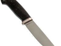 Нож Клык, сталь M398, рукоять карельская береза, темная