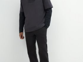 Футболка с текстовым принтом, Серый