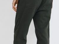 Утеплённые джоггеры из твила, Зеленый