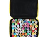 Набор двусторонних маркеров для скетчинга MESHU основные цвета 80 цв, текстильный чехол на молнии