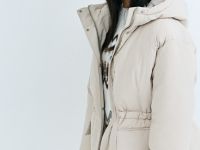 Пуховик для девочек, Бежевый