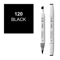 Маркер спиртовой BRUSH Touch Twin цв. 120 чёрный