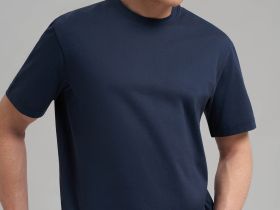 Футболка прямого кроя из мерсеризованного хлопка