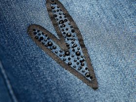 Джинсы, утепленные флисом, для девочки