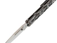 Нож-бабочка (балисонг) Reptilian Киборг 01, сталь D2, рукоять металл