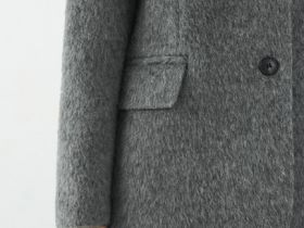 Однобортный жакет из натуральной шерсти, Серый