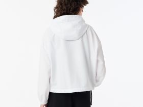 Женская укороченная куртка Lacoste на молнии с капюшоном