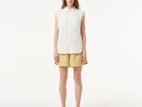 Женская рубашка Lacoste из льна и тенселя
