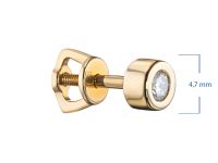 Пусеты из желтого золота с бриллиантами э0301пс05160100