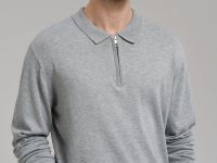 Джемпер-поло полуприлегающего кроя с шерстью