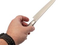 Кухонный нож универсальный Tojiro Fuji Cutlery Narihira FC-60, сталь Mo-V, рукоять нержавеющая сталь, серебристый