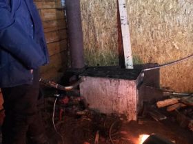 Спасатели запустили систему отопления после пожара в Нюрбе