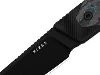 Туристический нож Kizer Hallow Camo Jazzy, сталь 10V, рукоять алюминий/карбон