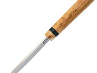 Походный нож Северный средний, сталь 65Х13, карельская береза с цветной вставкой