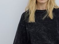 Футболка оверсайз с эффектом стирки, Серый