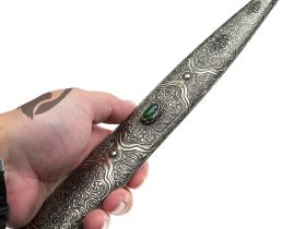 Сувенирный кавказский кинжал K-03, мельхиор