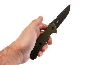 Складной нож Mr.Blade Hellcat Mini blackwash, сталь VG-10, рукоять Olive G10