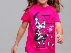 Комплект трикотажный для девочек: фуфайка (футболка), брюки (легинсы)