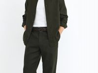 Рубашка изо льна, Зеленый