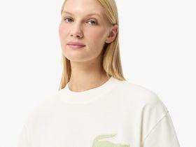 Женская футболка Lacoste свободного кроя