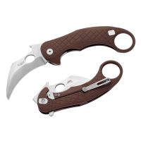 Складной нож LionSteel L.E.One, сталь Magnacut, рукоять алюминий, коричневый