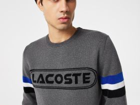 Мужской свитер Lacoste из смеси хлопка и вискозы