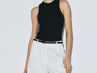 Базовый топ в рубчик, Черный