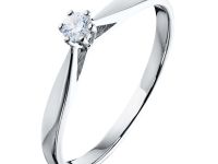 Помолвочное кольцо из белого золота с бриллиантом э4001кц12154300