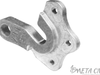 Держатель заднего переключателя &quot;петух&quot; Meta №239 фрезерованный (серебристый)