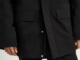 Пуховое полупальто прямого силуэта