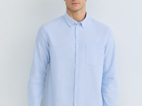 Рубашка из ткани оксфорд, Голубой