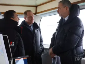 Делегация Совета Федерации ознакомилась с ходом строительства Ленского моста