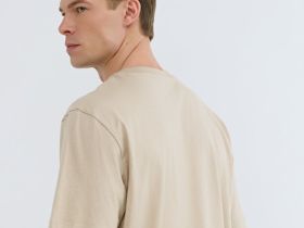 Футболка с принтом, Бежевый