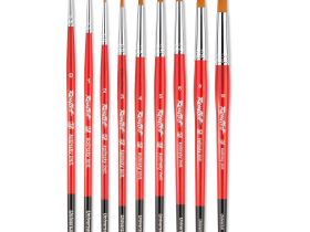 Кисть синтетика имитация колонка №1 круглая Roubloff "1S14" ручка фигурная