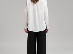 Свободная рубашка изо льна и хлопка