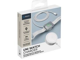 Беспроводное зарядное устройство Deppa (23166) для Apple Watch/Galaxy Watch Type-C 2.5W (белый)