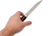 Туристический нож Финка, сталь M390, рукоять айронвуд