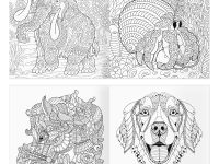 Раскраска для взрослых ТРИ СОВЫ "Антистресс-терапия. Животные", склейка, 228*228 мм, 64 стр