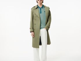 Мужское хлопковое поло Lacoste стандартного кроя