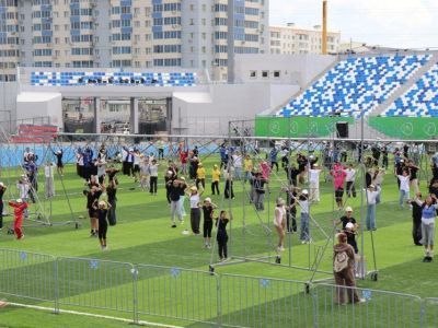 На стадионе «Туймаада» в Якутске проводят репетиции церемонии открытия игр «Дети Азии»