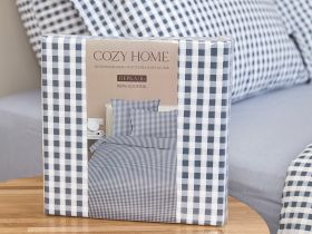 Постельное белье полукомплект Vichy, серо-голубое