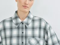 Рубашка в клетку, Серый