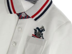 Поло с длинным рукавом для маленького мальчика