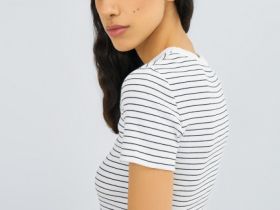 Футболка в рубчик, Белый