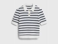 Поло структурной вязки, Синий